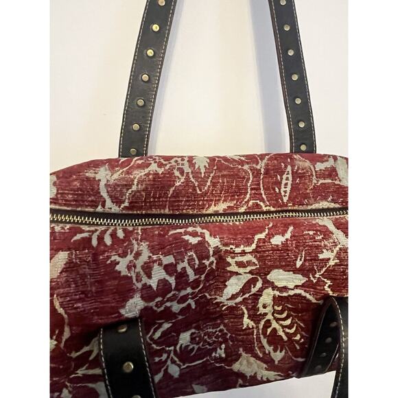 MZ Wallace Ivy Jacquard Tribecca MD Tapestry Carpet Fabric Leather Doctor RARE - Picture 14 of 16